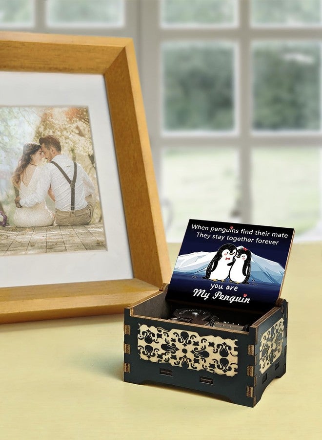 Sooharic Penguin Wooden Music Box for Wife/Her/Him, Anniversary/Birthday/Mothers Day/Valentines Day Gifts - Image 4
